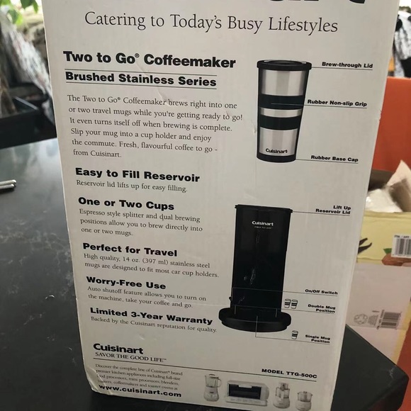 Cuisinart TTG- 500 Two to Go Coffeemaker - Picture 3 of 4